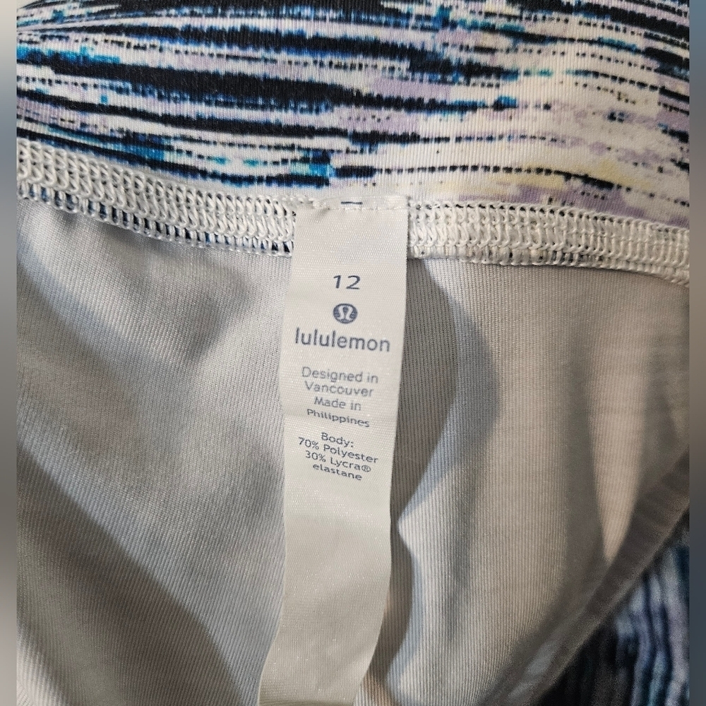 Lululemon Inspire Crop II FGRT Striped Full On Luxtreme Medium Rise - Picture 4 of 4